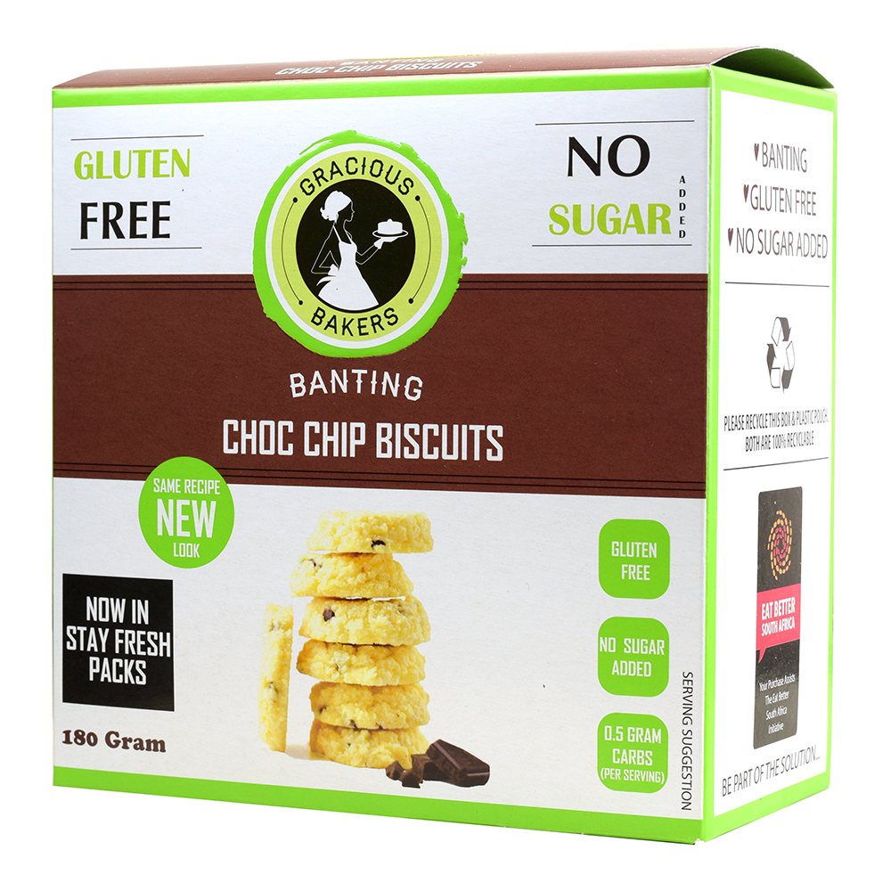 KETO Biscuits - Choc Chip (180g)