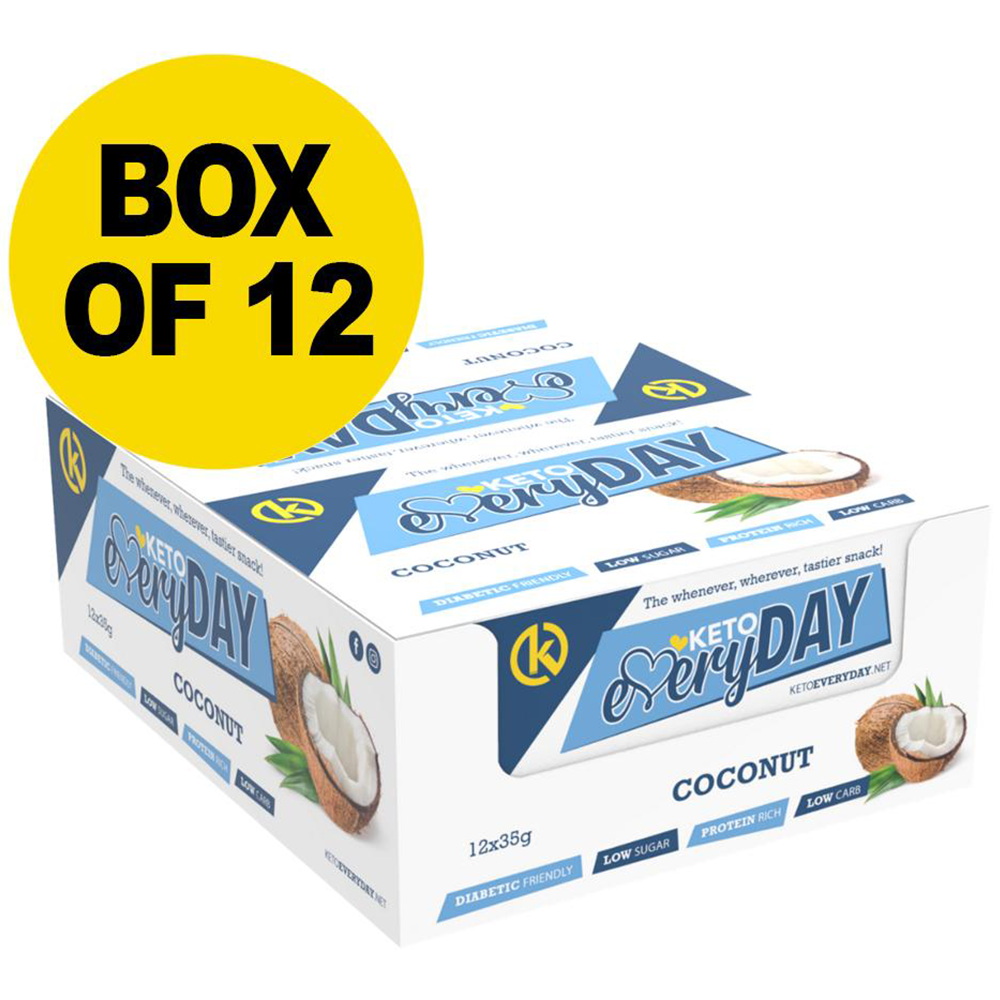 Keto Everyday Snack Bar – Coconut (12 Box)