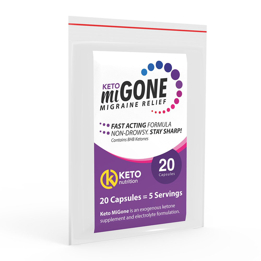Keto MiGone Migraine Relief - Sample Sachet (20 Caps)