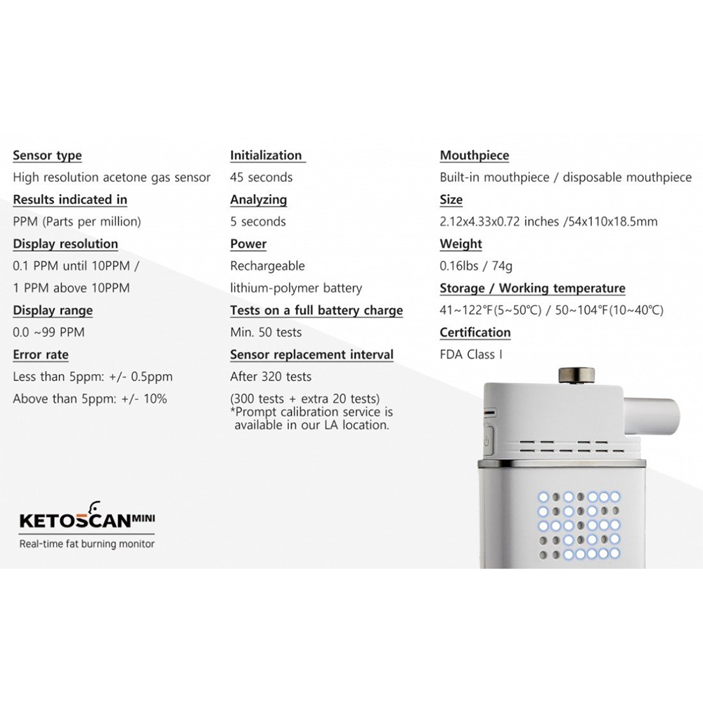 KetoScan Mini Breath Ketone Meter